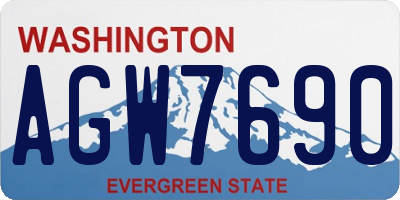 WA license plate AGW7690