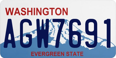 WA license plate AGW7691