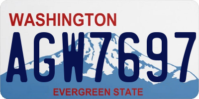 WA license plate AGW7697