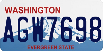 WA license plate AGW7698