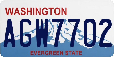 WA license plate AGW7702