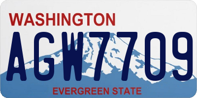WA license plate AGW7709
