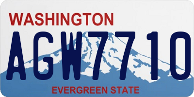WA license plate AGW7710