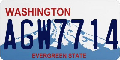 WA license plate AGW7714