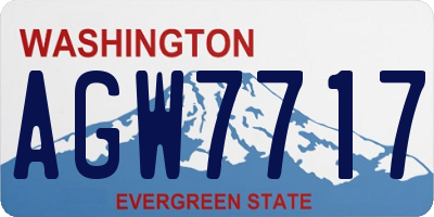 WA license plate AGW7717