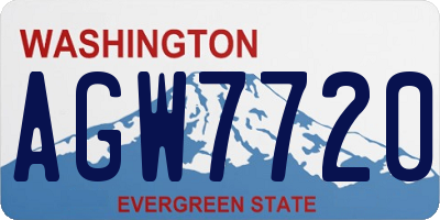 WA license plate AGW7720