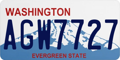 WA license plate AGW7727