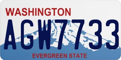 WA license plate AGW7733
