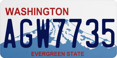 WA license plate AGW7735