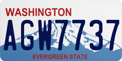 WA license plate AGW7737