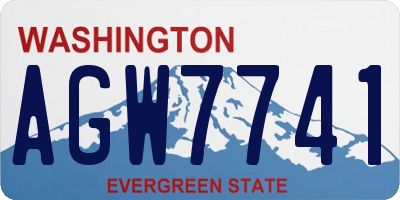 WA license plate AGW7741