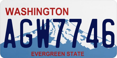 WA license plate AGW7746
