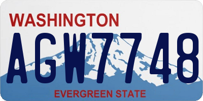 WA license plate AGW7748