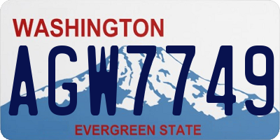 WA license plate AGW7749