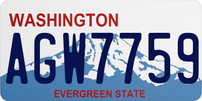 WA license plate AGW7759