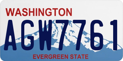 WA license plate AGW7761