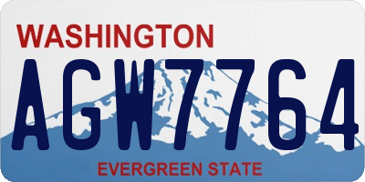 WA license plate AGW7764