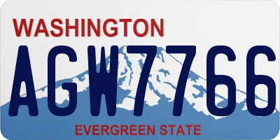 WA license plate AGW7766
