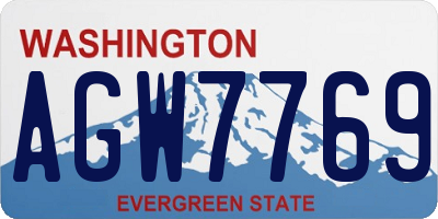 WA license plate AGW7769