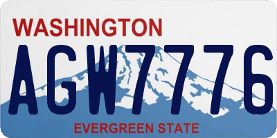 WA license plate AGW7776