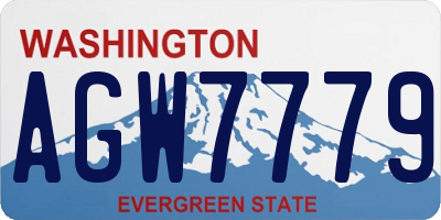 WA license plate AGW7779
