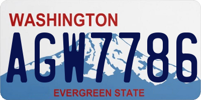 WA license plate AGW7786