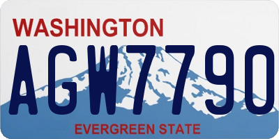 WA license plate AGW7790