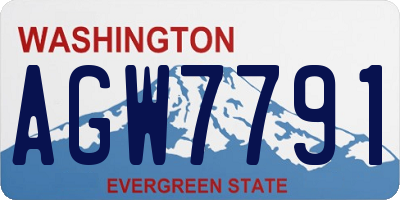 WA license plate AGW7791
