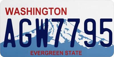 WA license plate AGW7795