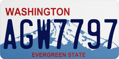 WA license plate AGW7797