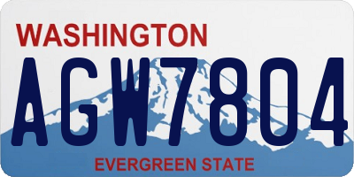 WA license plate AGW7804
