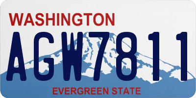 WA license plate AGW7811