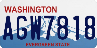 WA license plate AGW7818