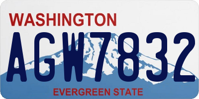 WA license plate AGW7832