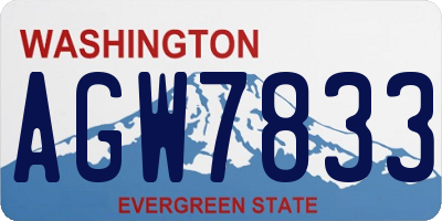 WA license plate AGW7833