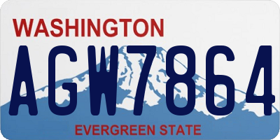 WA license plate AGW7864