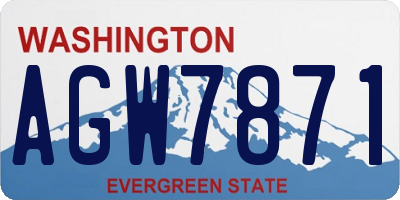 WA license plate AGW7871