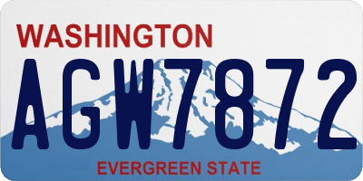 WA license plate AGW7872