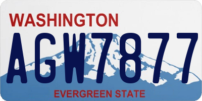 WA license plate AGW7877