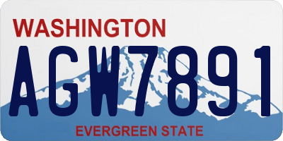 WA license plate AGW7891