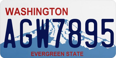 WA license plate AGW7895
