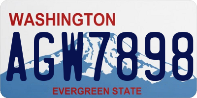 WA license plate AGW7898