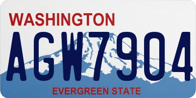 WA license plate AGW7904