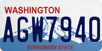 WA license plate AGW7940