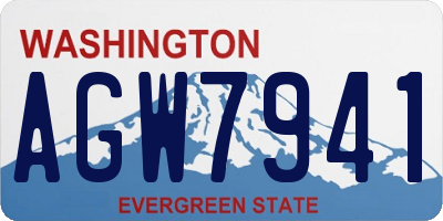 WA license plate AGW7941