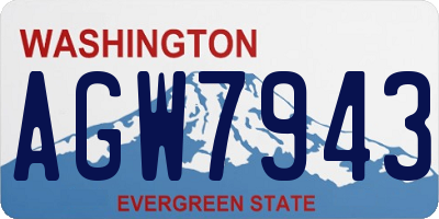 WA license plate AGW7943