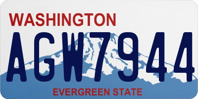 WA license plate AGW7944