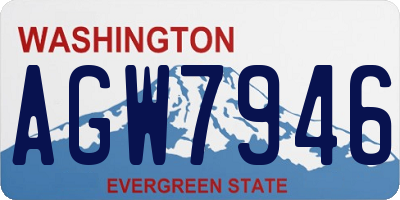 WA license plate AGW7946