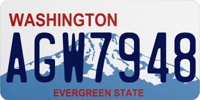 WA license plate AGW7948