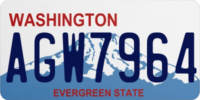 WA license plate AGW7964
